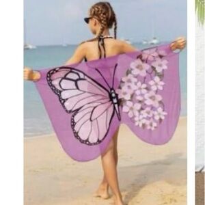 Purple Butterfly Beach Cover-Up